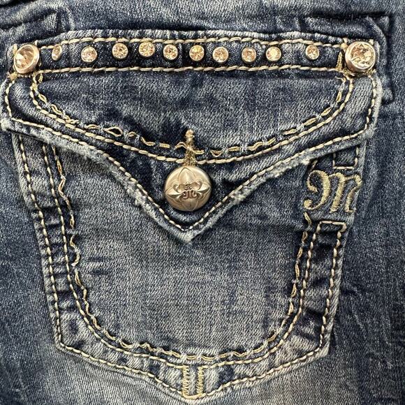 Miss Me Boyfriend Cargo JB5078P6 Denim Jeans with Flap Pockets - Picture 3 of 12